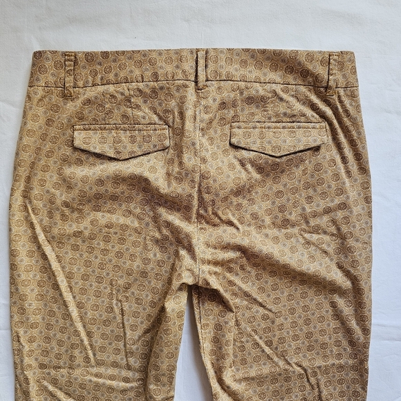 J. Crew City Fit Stretch Abstract Pattern Office Chino Slim Fit Trousers Size 6 - Picture 5 of 6